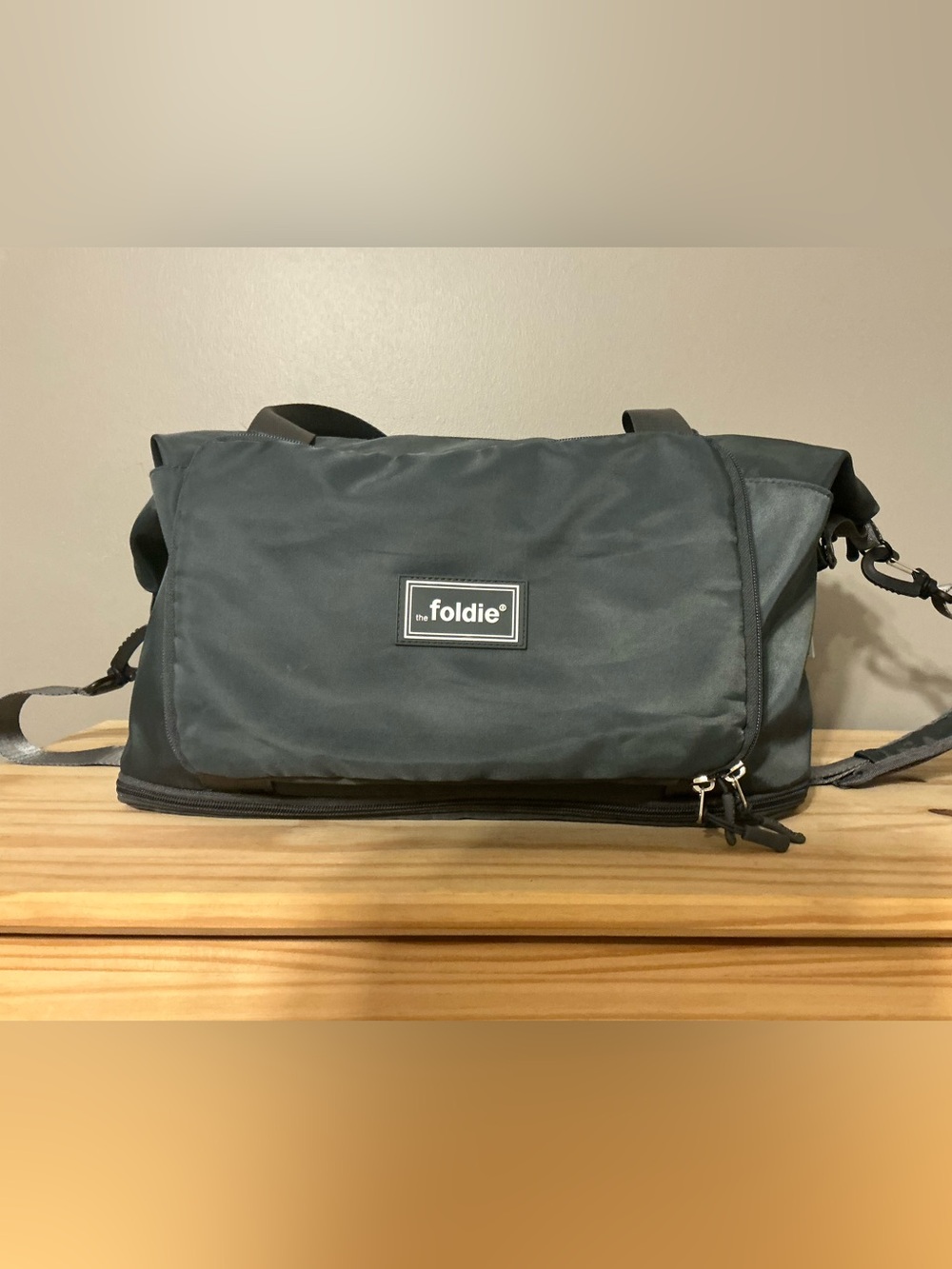 The Foldie Gray Packable Travel Bag